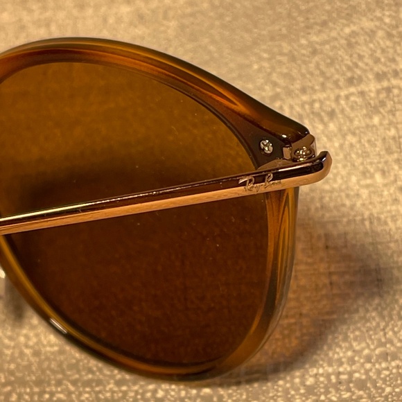 Highstreet 52mm Round Brow Bar Sunglasses Copper Tortoise - Picture 5 of 9